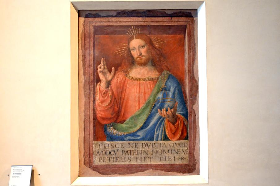 Bernardino Luini (1510–1527), Segnender Christus, Greco Milanese, jetzt Paris, Musée du Louvre, Saal 707, um 1520–1525