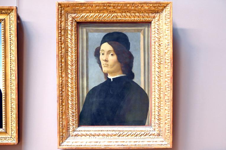 Sandro Botticelli (1462–1500), Porträt eines jungen Mannes, Paris, Musée du Louvre, Saal 708, um 1475–1500, Bild 1/2