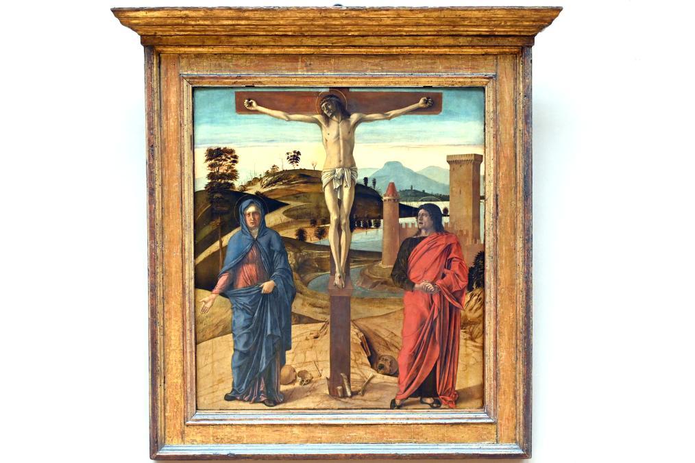 Giovanni Bellini (1452–1515), Kreuzigung, Paris, Musée du Louvre, Saal 710b, um 1465–1470, Bild 1/2