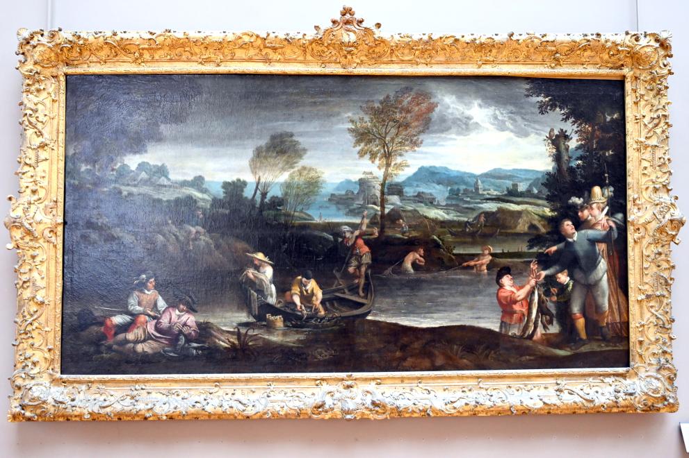 Annibale Carracci (1582–1609), Der Fischfang, Paris, Musée du Louvre, Saal 712c, um 1585–1588, Bild 1/2