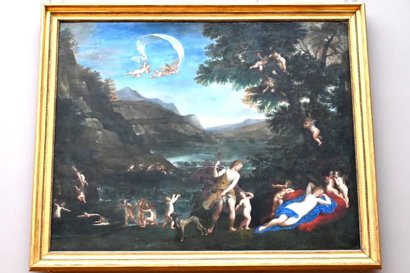 Francesco Albani (1599–1655), Adonis wird von Amoren zur Venus geführt, Mantua, Villa La Favorita, jetzt Paris, Musée du Louvre, Saal 716d, 1621–1633, Bild 1/2
