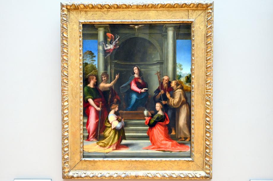 Fra Bartolomeo (Baccio della Porta) (1495–1516), Die Menschwerdung Christi, Paris, Musée du Louvre, Saal 710j, 1515, Bild 1/2