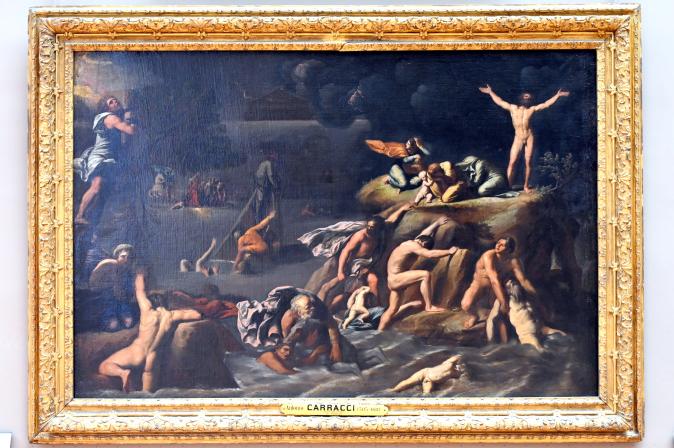 Antonio Carracci (1612–1617), Sintflut, Paris, Musée du Louvre, Saal 716e, um 1616–1618, Bild 1/2