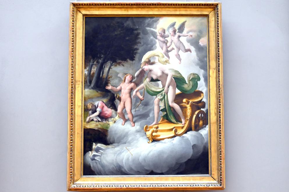 Jacopo Zanguidi (Bertoja) (1563), Venus wird von Amor zum toten Adonis geführt, Paris, Musée du Louvre, Saal 716e, um 1560–1566, Bild 1/2
