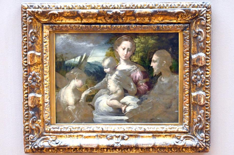 Parmigianino (Girolamo Francesco Maria Mazzola) (1519–1539), Die mystische Hochzeit der Heiligen Katharina, Paris, Musée du Louvre, Saal 716e, um 1527, Bild 1/2