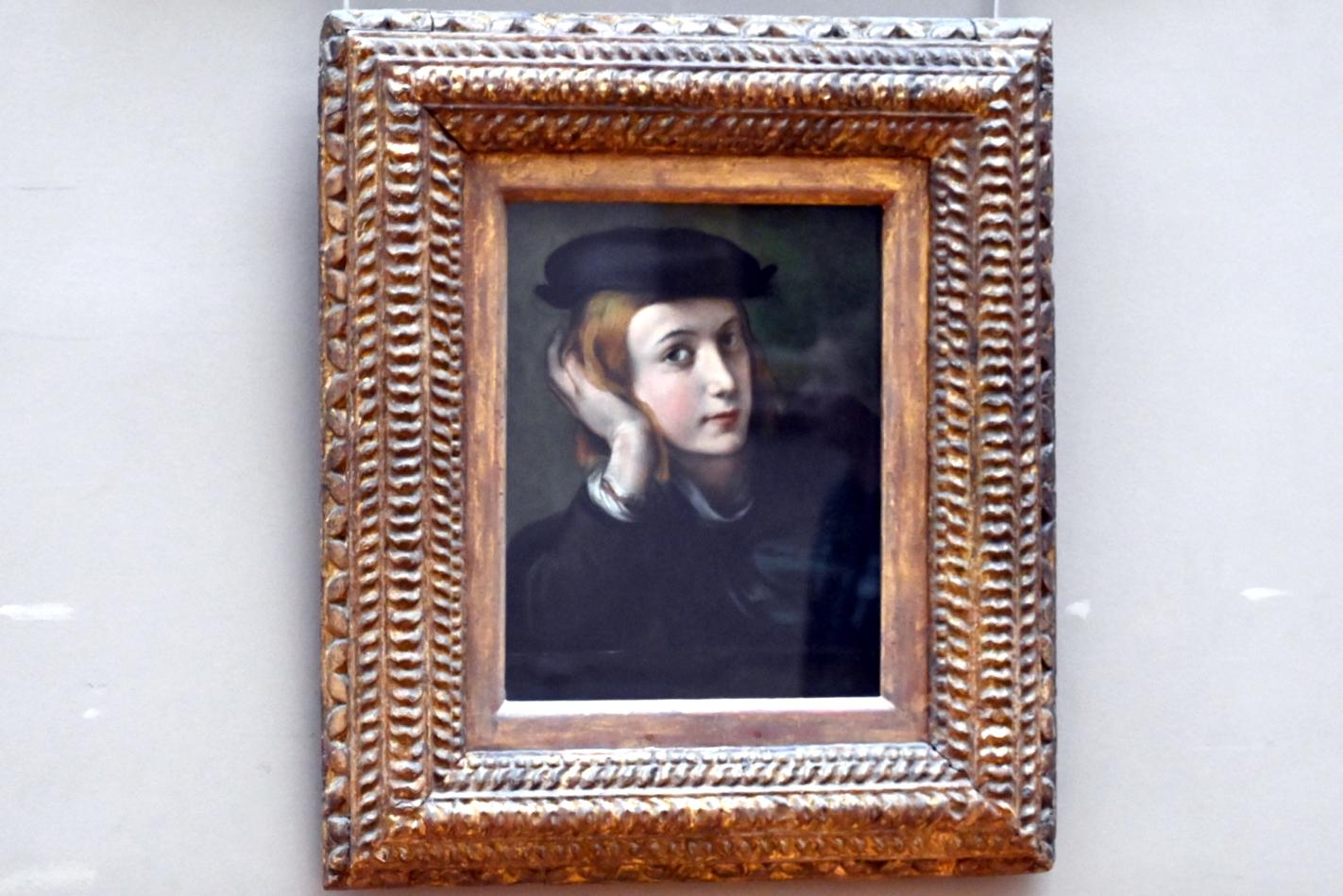 Antonio Allegri (Correggio) (1511–1532), Porträt eines jungen Mannes, Paris, Musée du Louvre, Saal 712e, um 1517–1520, Bild 1/2