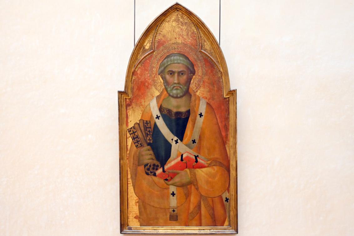 Lippo Memmi (1330–1350), Heiliger Petrus, San Gimignano, Chiesa di San Francesco, jetzt Paris, Musée du Louvre, Saal 709, um 1330, Bild 1/2