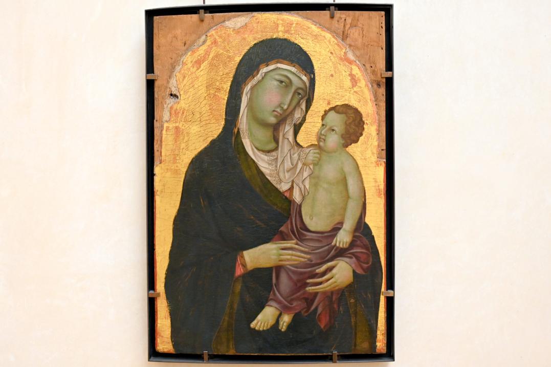 Ugolino di Nerio (1305–1332), Maria mit Kind, Paris, Musée du Louvre, Saal 709, um 1315–1320, Bild 1/2