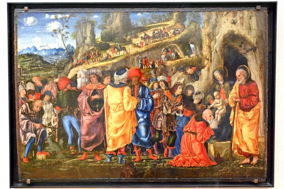 Bernardo Parentino (Bernardo Parenzano) (1475–1494), Anbetung der Könige, Paris, Musée du Louvre, Saal 709, um 1475, Bild 1/2