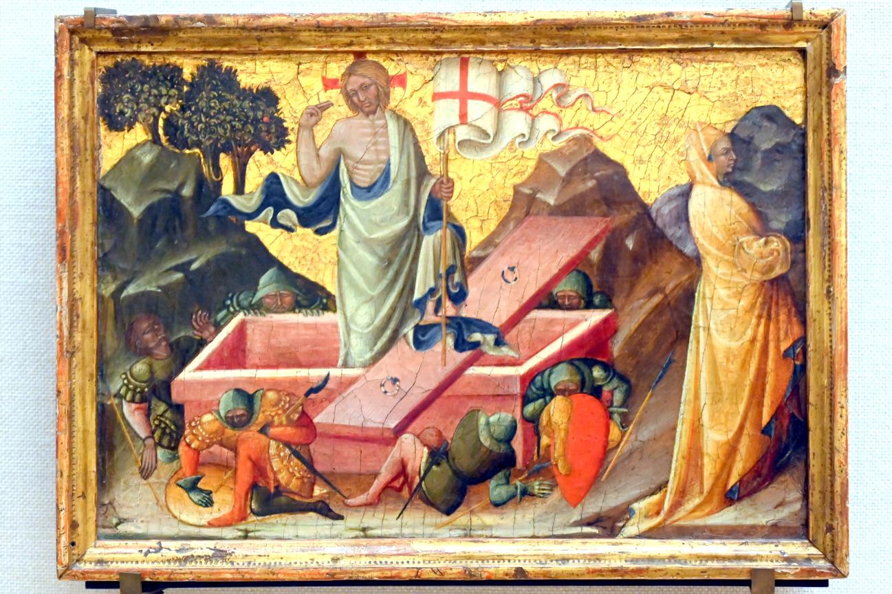 Bartolomeo di Tommaso (Bartolomeo da Foligno) (1429–1451), Auferstehung Christi, Paris, Musée du Louvre, Saal 709, um 1430, Bild 1/2