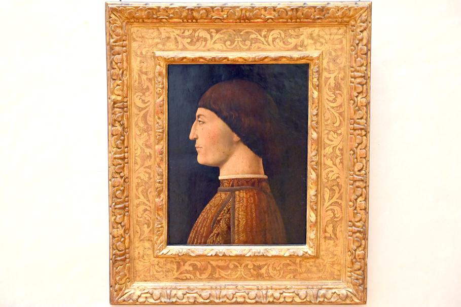 Piero della Francesca (1438–1483), Porträt des Sigismondo Pandolfo Malatesta, Herr von Rimini (1417-1468), Paris, Musée du Louvre, Saal 709, um 1451, Bild 1/2