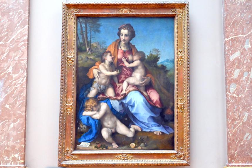Andrea del Sarto (1512–1529), Caritas, Paris, Musée du Louvre, Saal 712f, 1518, Bild 1/2