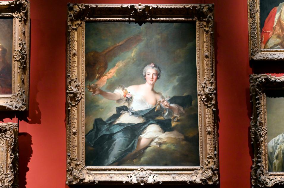 Jean-Marc Nattier (1719–1756), Porträt der Herzogin von Chaulnes, geborene Anne Josèphe Bonnier de la Mosson (1718-1787), dargestellt als Hébé, Paris, Musée du Louvre, Saal 714, vor 1745