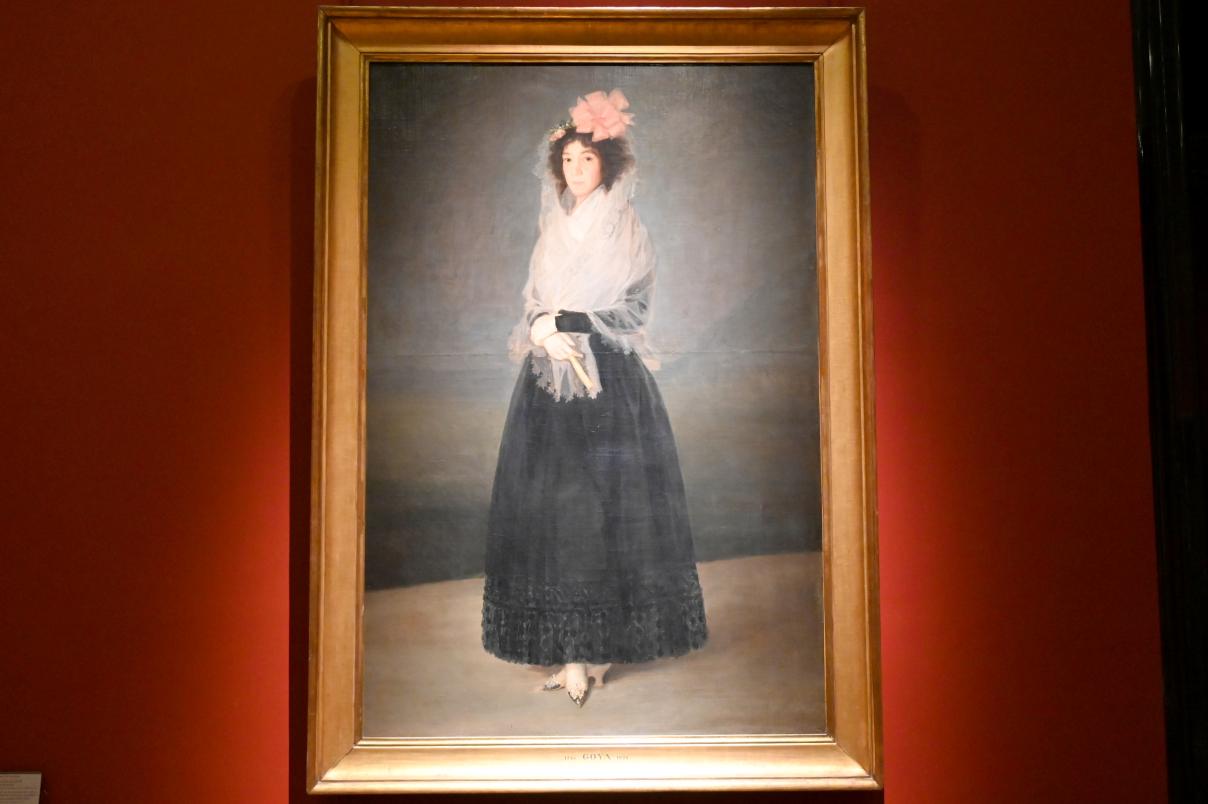 Francisco de Goya (Francisco José de Goya y Lucientes) (1779–1820), Porträt der Gräfin del Carpio, Marquise de la Solana, geborene Maria Rita Barrenechea (1757-1795), Paris, Musée du Louvre, Saal 714, um 1794–1795