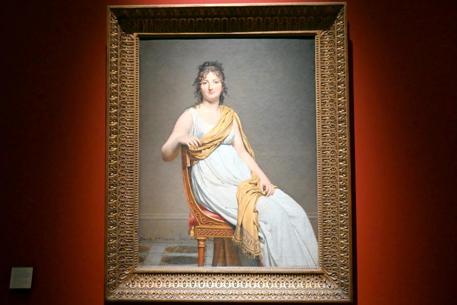 Jacques-Louis David (1782–1824), Porträt der Madame Raymond de Verninac, geborene Henriette Delacroix (1780–1827), ältere Schwester des Malers Eugène Delacroix (1798–1863), Paris, Musée du Louvre, Saal 714, 1798–1799