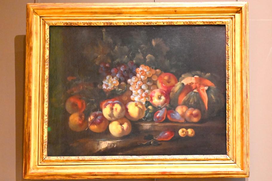 Giuseppe Ruoppolo (1680), Stillleben mit Trauben und Äpfeln, Paris, Musée du Louvre, Saal 718, um 1650–1710, Bild 1/2