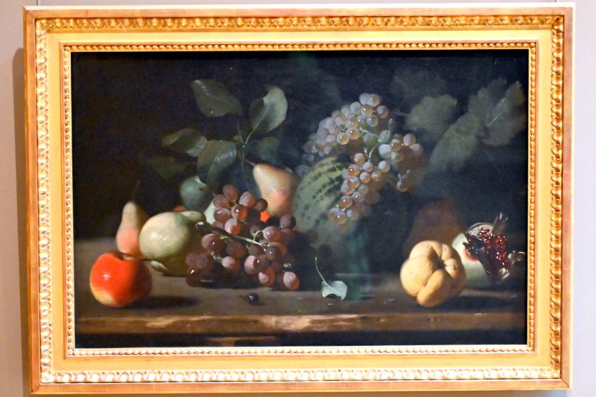 Stillleben mit Trauben und Granatapfel, Paris, Musée du Louvre, Saal 718, um 1600–1625, Bild 1/2
