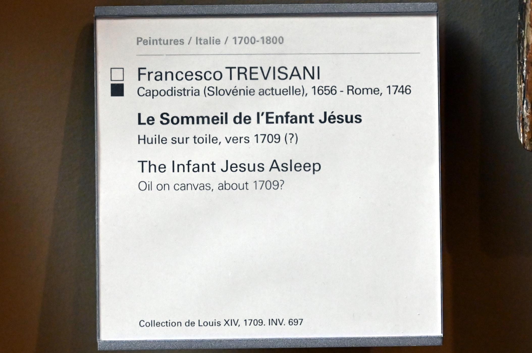 Francesco Trevisani (1705–1737), Der schlafende Jesusknabe, Paris, Musée du Louvre, Saal 718, um 1709, Bild 2/2