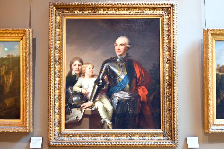 Johann Baptist Lampi der Ältere (1780–1809), Graf Stanisław Szczęsny Potocki (1751-1805) und seine beiden Söhne, Paris, Musée du Louvre, Saal 718, um 1789–1790, Bild 1/2