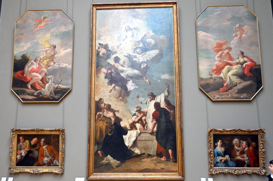 Giovanni Battista (Giambattista) Piazzetta (1717–1745), Aufnahme Mariens in den Himmel, Frankfurt, Deutschordenskirche, jetzt Paris, Musée du Louvre, Saal 718, 1735, Bild 1/2