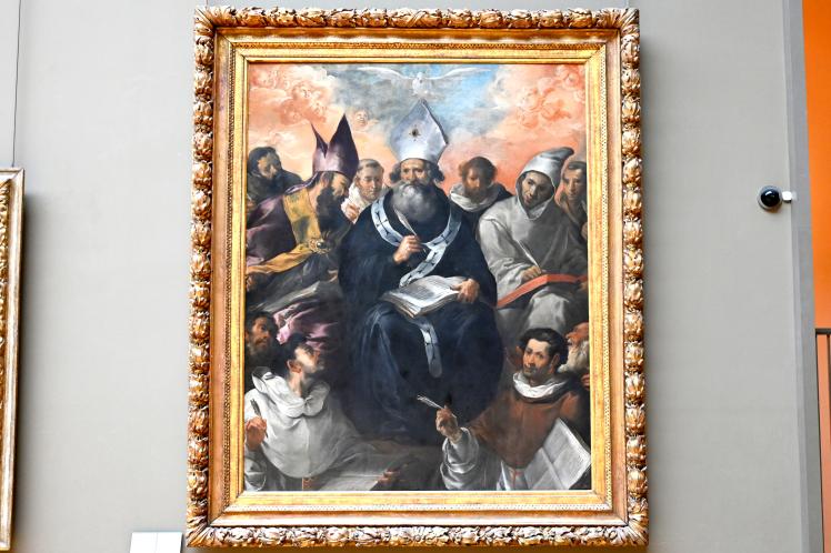 Francisco de Herrera der Ältere (1638–1640), Der heilige Basilius diktiert seine Lehre, Sevilla, ehem. Kloster San Basilio, jetzt Paris, Musée du Louvre, Saal 718, 1638–1639, Bild 1/2