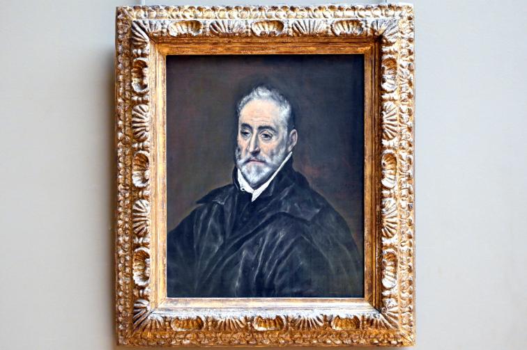 El Greco (Domínikos Theotokópoulos) (1567–1613), Porträt des Antonio de Covarrubias y Leiva (1514-1602), Paris, Musée du Louvre, Saal 718, um 1600, Bild 1/2
