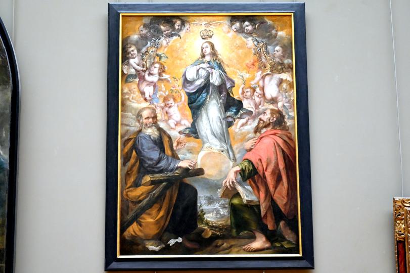 Juan de Valdés Leal (1654–1661), Maria Immaculata mit den Heiligen Philipp und Jakobus dem Jüngeren, Paris, Musée du Louvre, Saal 718, 1654, Bild 1/2