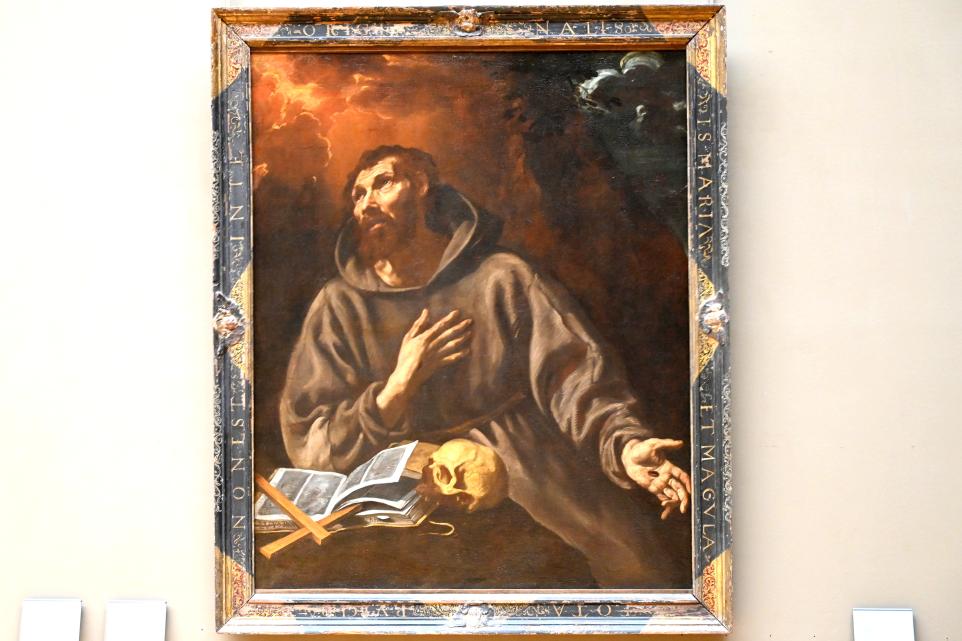 Luis Tristán (1617–1619), Die Vision des Heiligen Franziskus von Assisi, Paris, Musée du Louvre, Saal 718, um 1615–1624, Bild 1/2