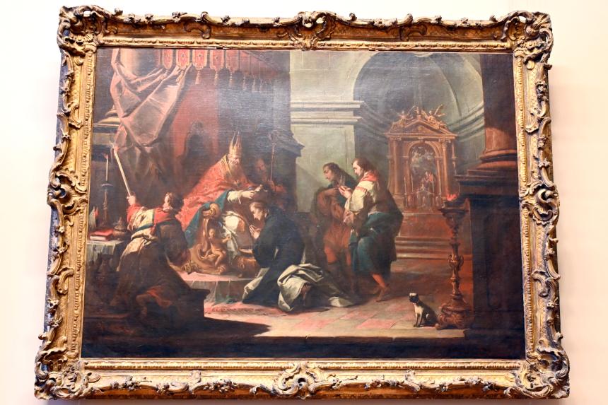 Jacopo Marieschi (1735), Die Taufe des Heiligen Daniel durch den Heiligen Prosdocimius von Padua, Paris, Musée du Louvre, Saal 724, um 1730–1740, Bild 1/2