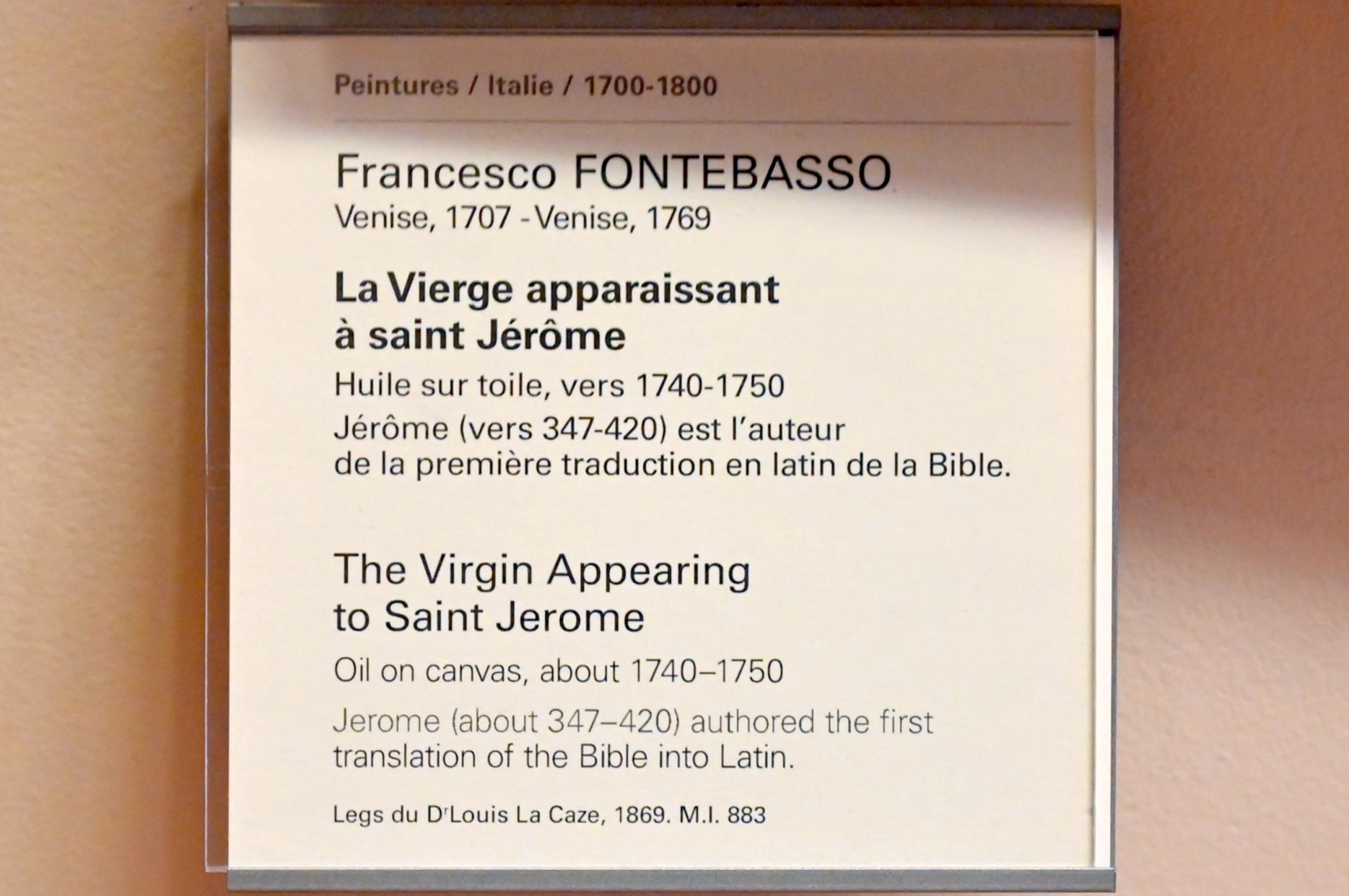 Francesco Fontebasso (1745–1749), Die Jungfrau erscheint dem Heiligen Hieronymus, Paris, Musée du Louvre, Saal 724, um 1740–1750, Bild 2/2