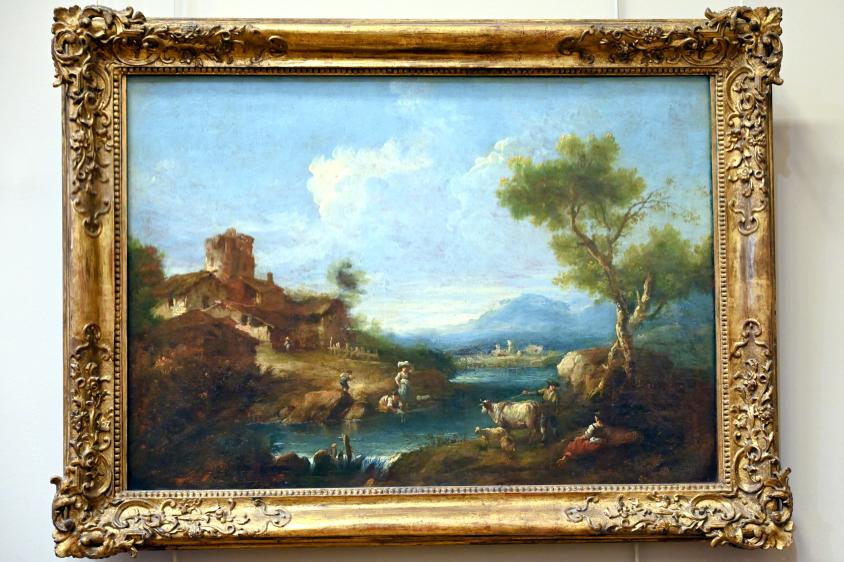 Giuseppe Zais (1755), Pastorale Landschaft, Paris, Musée du Louvre, Saal 723, um 1730–1780