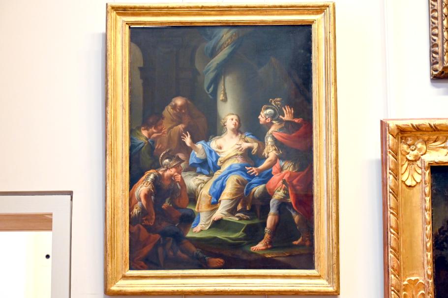 Andrea Casali (1761), Lucretia beklagt ihre Schande, Paris, Musée du Louvre, Saal 721, um 1761, Bild 1/2