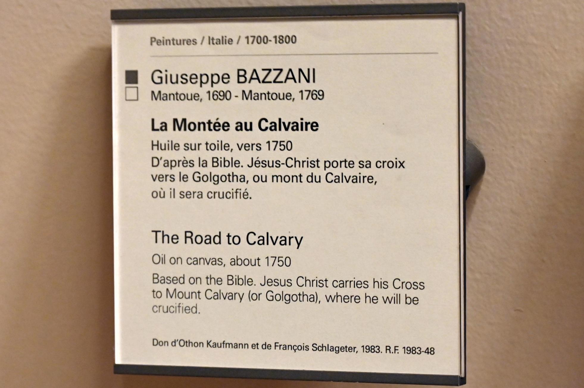 Giuseppe Bazzani (1735–1755), Der Weg zum Kalvarienberg, Paris, Musée du Louvre, Saal 720, um 1750, Bild 2/2