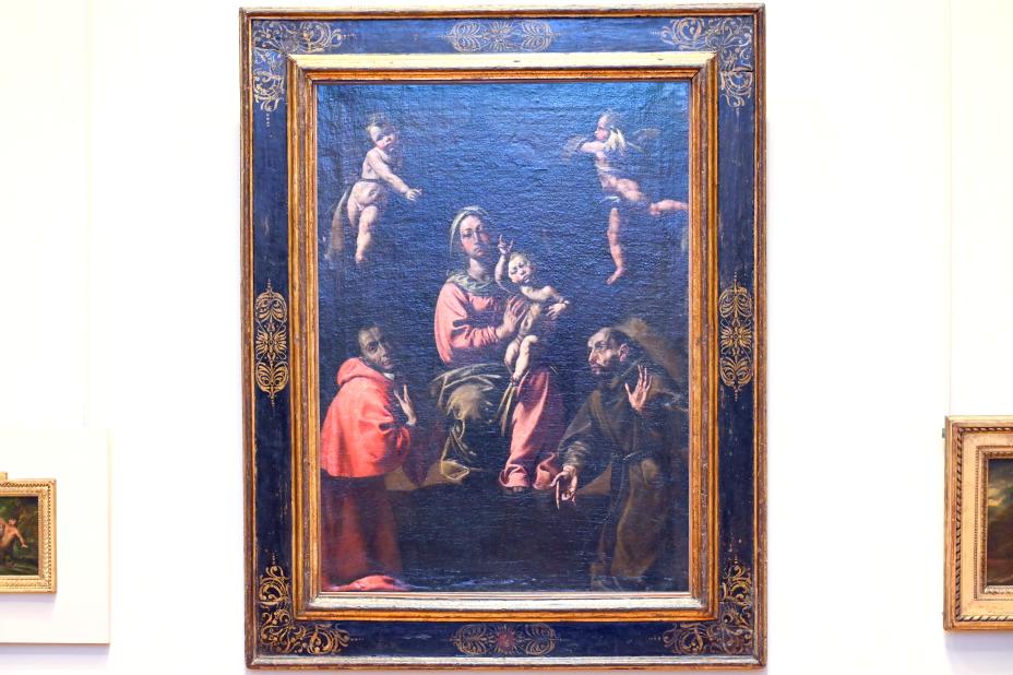 Tanzio da Varallo (Antonio d'Enrico) (1626–1630), Die Jungfrau und das Kind mit dem Heiligen Karl Borromäus und dem Heiligen Franziskus, Paris, Musée du Louvre, Saal 729, um 1628–1633, Bild 1/2