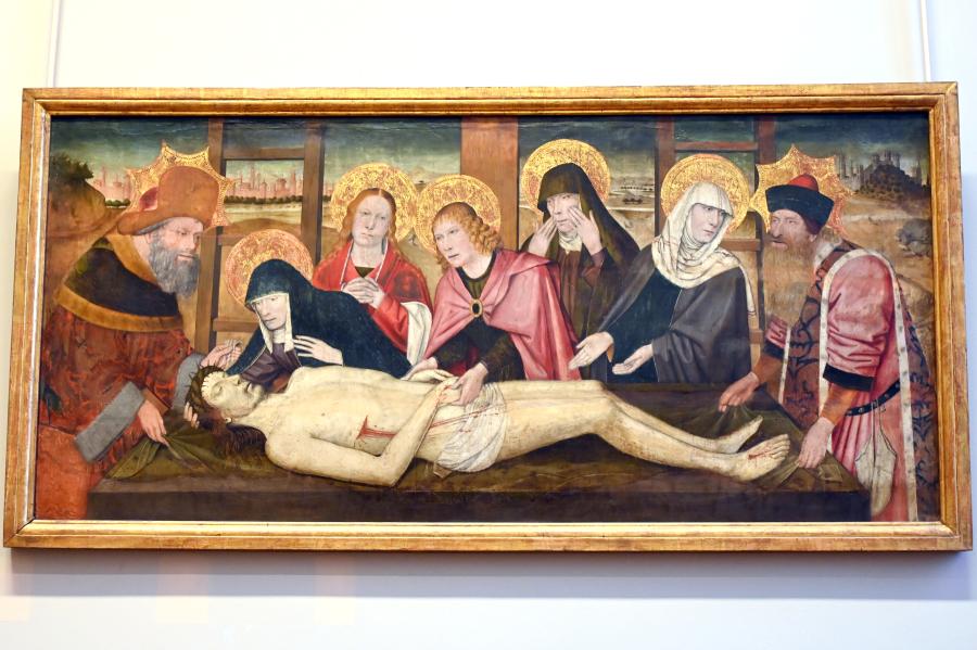 Jaume Huguet (1457–1460), Beweinung Christi, Paris, Musée du Louvre, Saal 730, um 1460, Bild 1/2