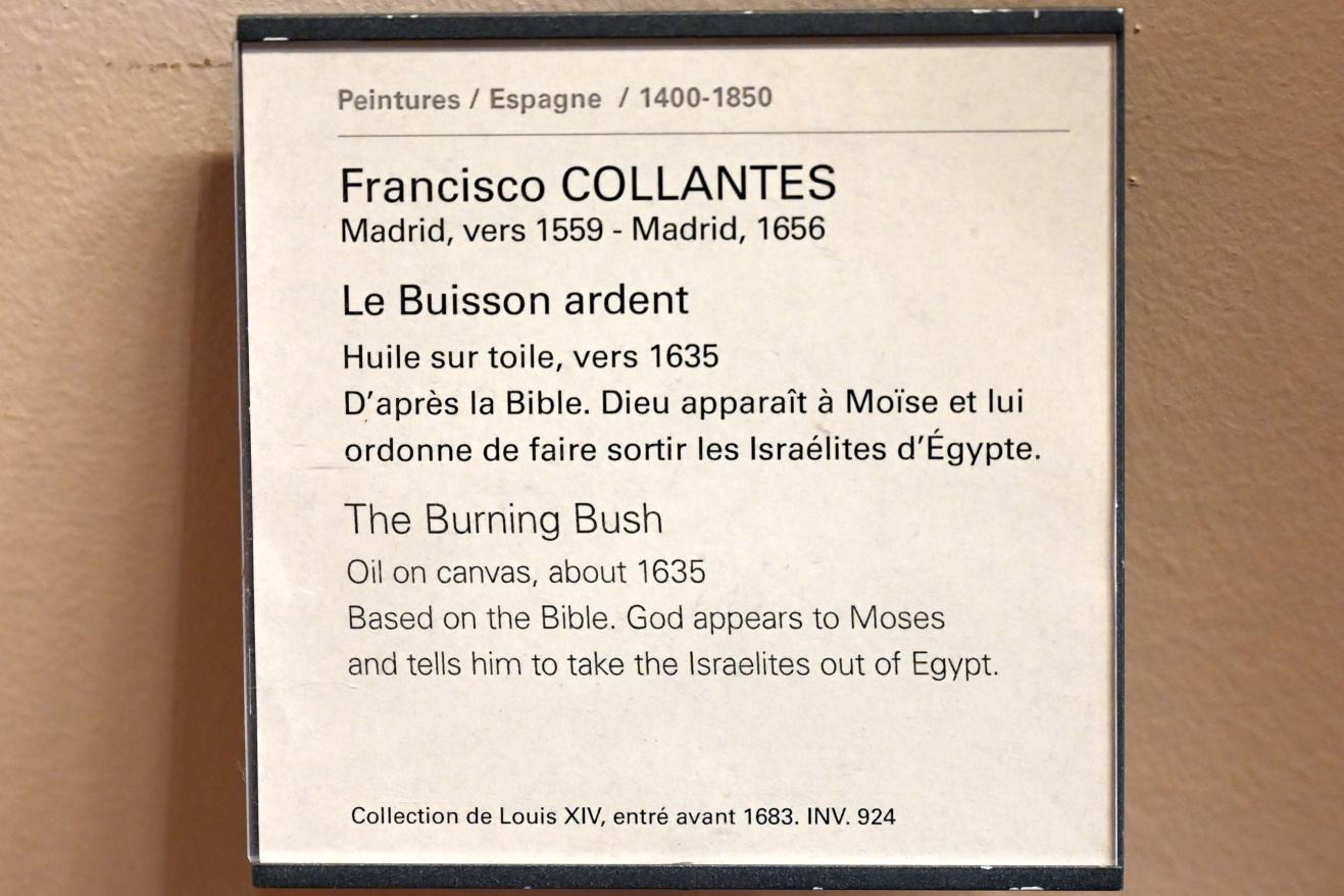 Francisco Collantes (1635), Der brennende Dornbusch, Paris, Musée du Louvre, Saal 733, 1635, Bild 2/2