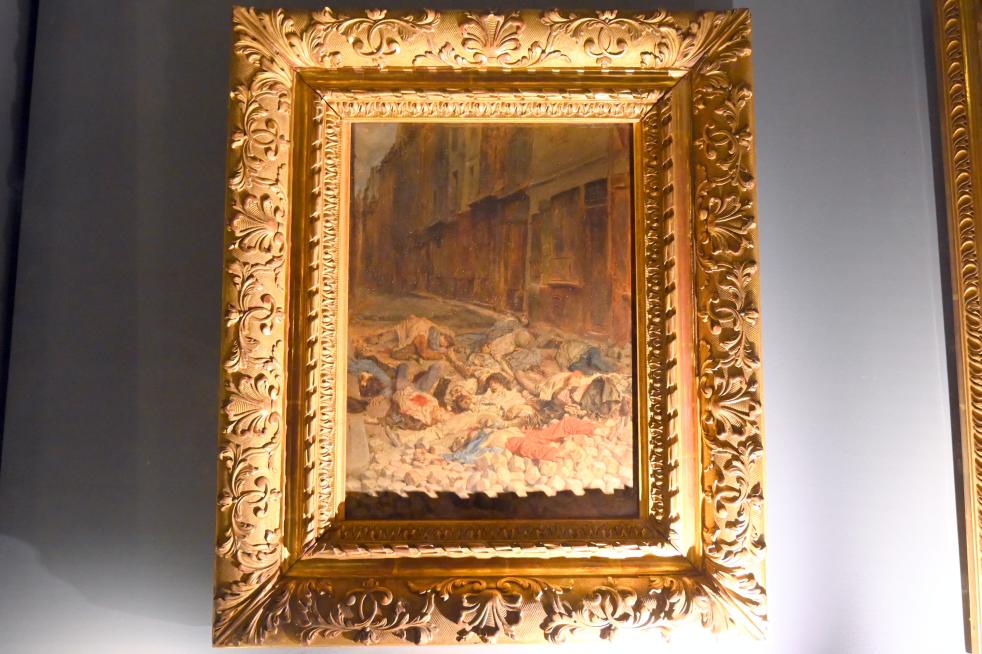 Ernest Meissonier (1849–1889), Die Barrikade, Rue de la Mortellerie, Juni 1848 (Erinnerung an den Bürgerkrieg), Paris, Musée du Louvre, Saal 714, vor 1850