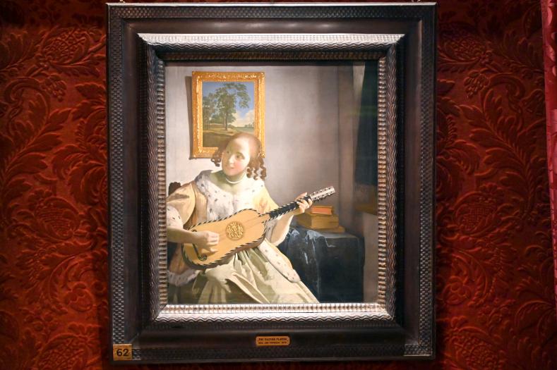 Jan Vermeer (Johannes Vermeer) (1654–1672), Gitarrenspielerin, London, Kenwood House, Raum 6, um 1672