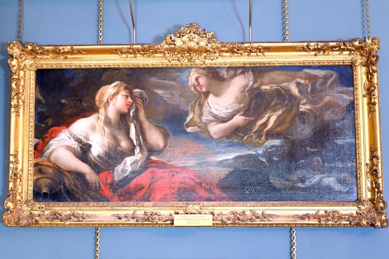 Luca Giordano (1651–1696), Hagar und Ismael in der Wüste (Genesis 16:7), Madrid, Palacio del Buen Retiro, jetzt London, Kenwood House, Raum 8, um 1696, Bild 1/3