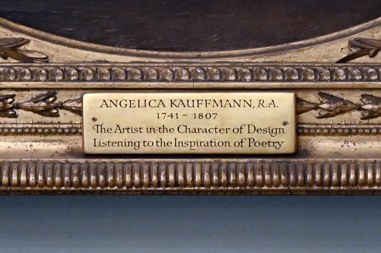 Angelika Kauffmann (1760–1798), Der Künstler in der Rolle des Entwurfs, der der Inspiration der Dichtkunst lauscht, London, Kenwood House, Raum 9, 1782, Bild 2/2