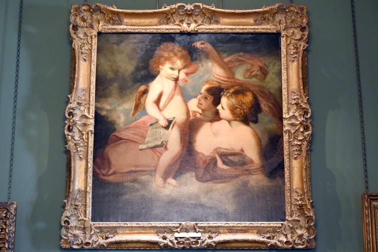 Joshua Reynolds (1754–1789), Venus tadelt Amor, weil er gelernt hat, Rechenschaft abzulegen, London, Kenwood House, Raum 12, 1771, Bild 1/2