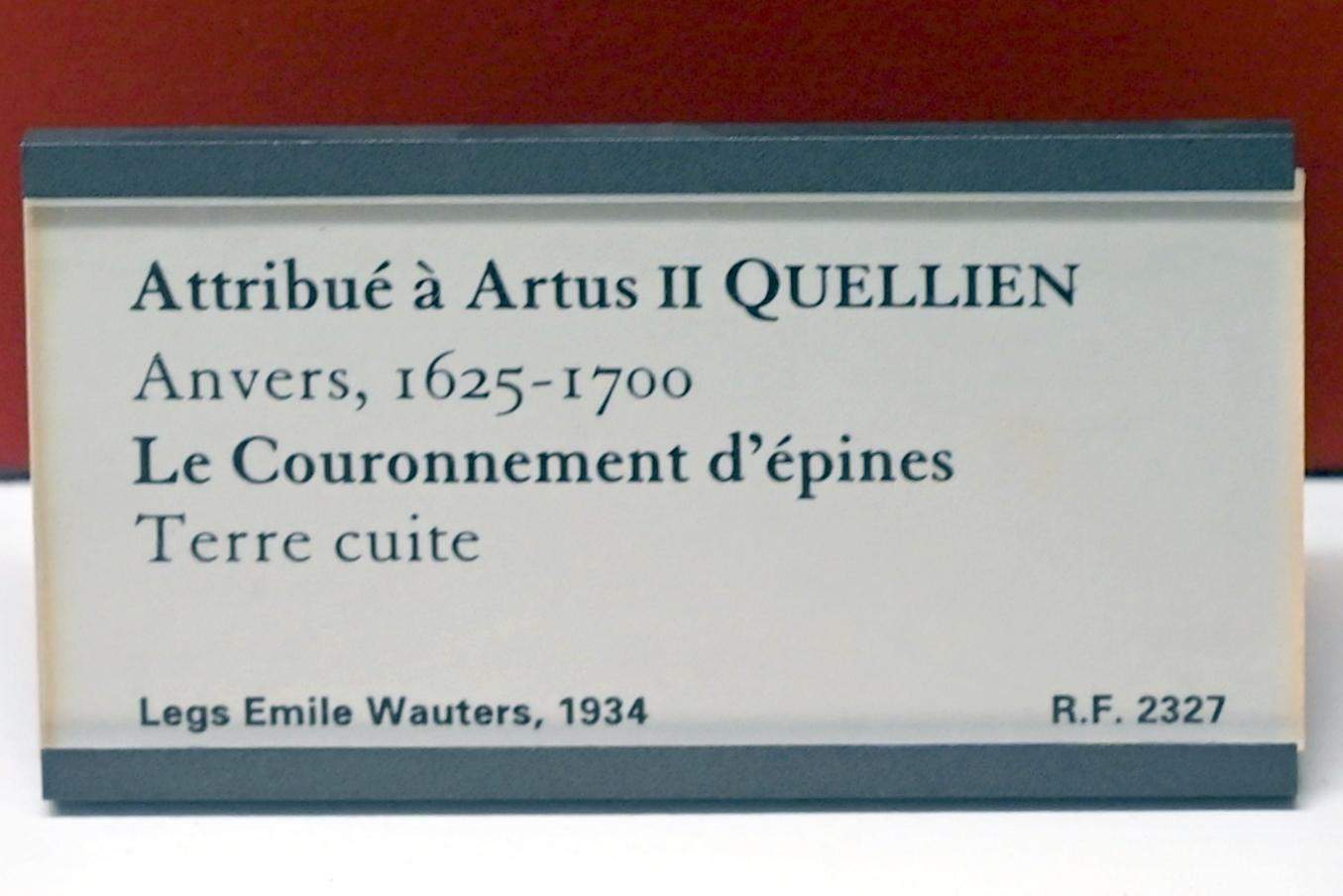 Artus Quellinus II. (Undatiert), Dornenkrönung, Paris, Musée du Louvre, Saal 401, Undatiert, Bild 2/2