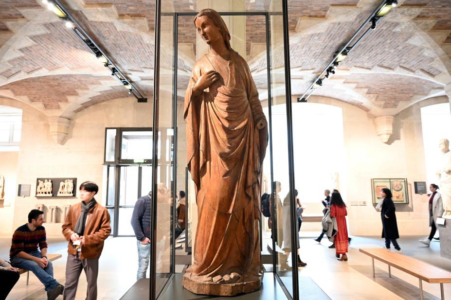 Nino Pisano (1359–1362), Jungfrau der Verkündigung, Paris, Musée du Louvre, Saal 160, um 1360–1365, Bild 1/3