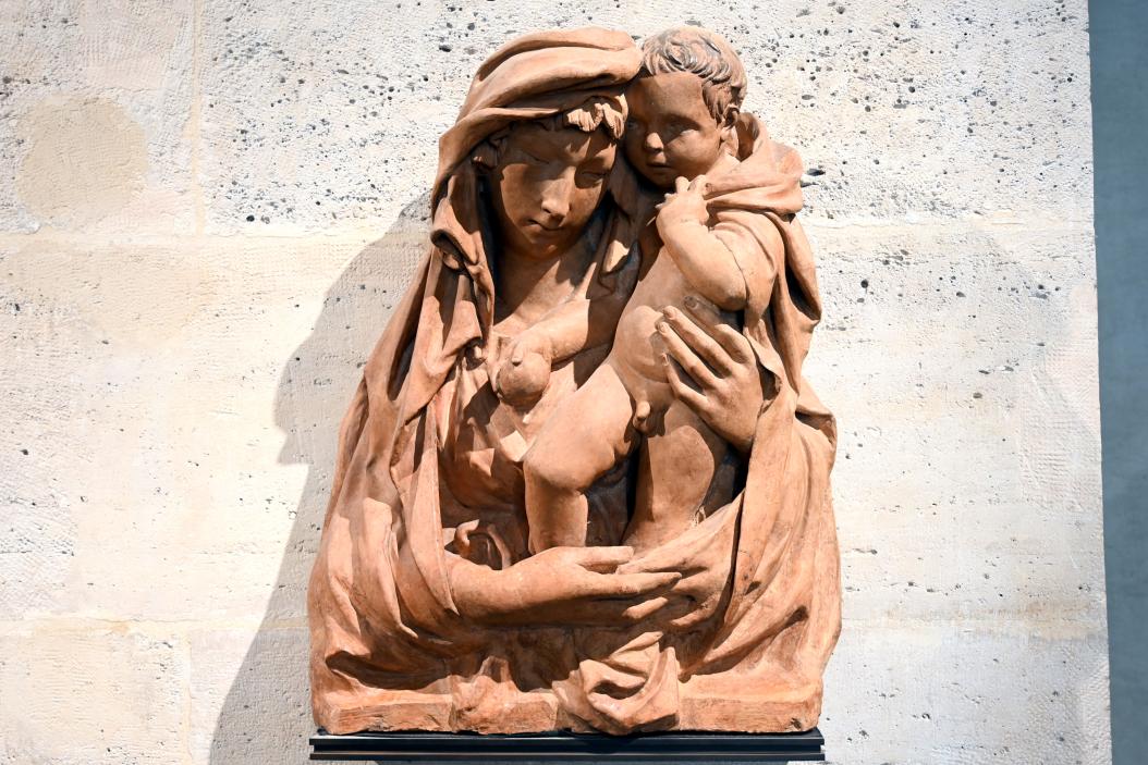Jacopo della Quercia (Werkstatt) (1420), Maria mit Kind, Paris, Musée du Louvre, Saal 160, um 1420, Bild 1/2