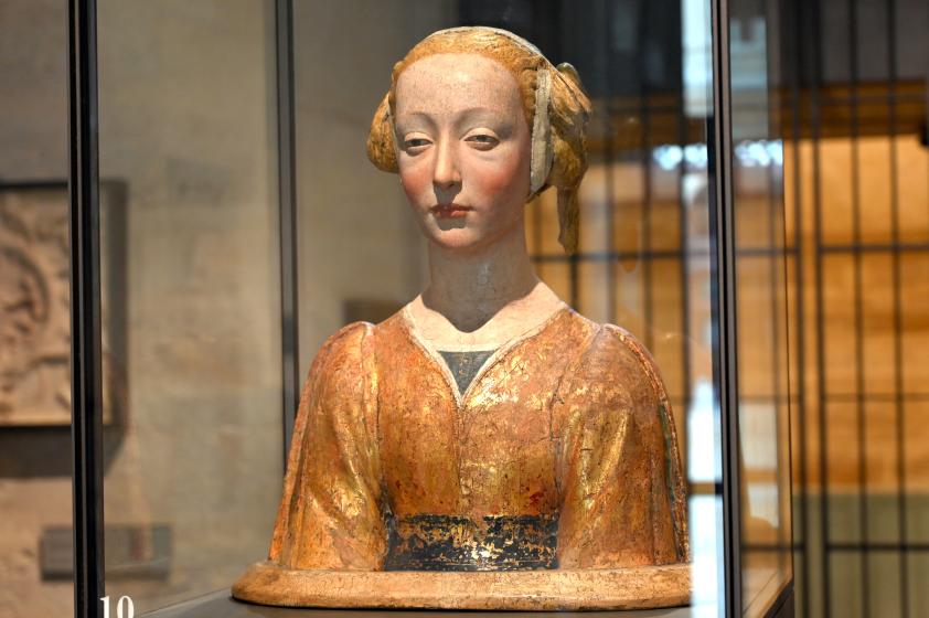 Desiderio da Settignano (Umkreis) (1452–1464), Heilige Konstanze (La Belle Florentine), Paris, Musée du Louvre, Saal 160, um 1450–1475, Bild 1/4