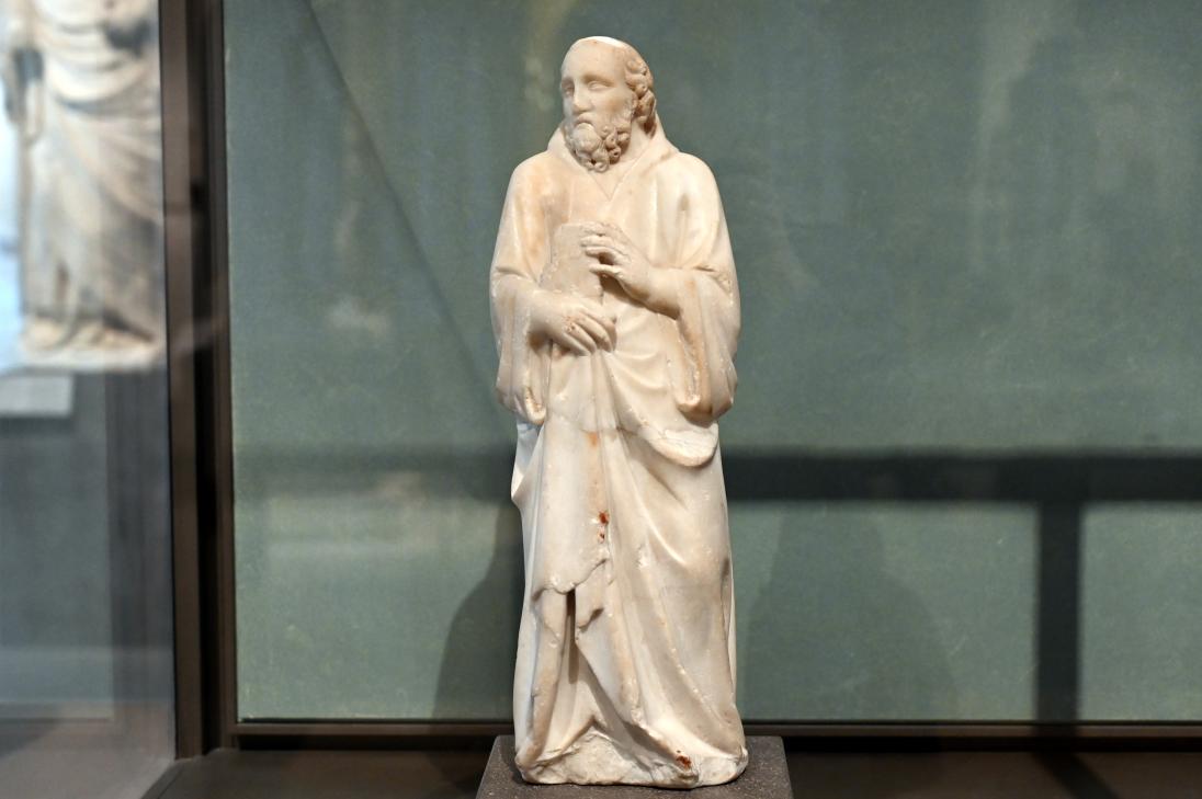 Tino di Camaino (1315–1335), Heiliger Benedikt, Cava de’ Tirreni, Territorialabtei zur heiligsten Dreifaltigkeit, jetzt Paris, Musée du Louvre, Saal 160, um 1330–1332, Bild 1/3