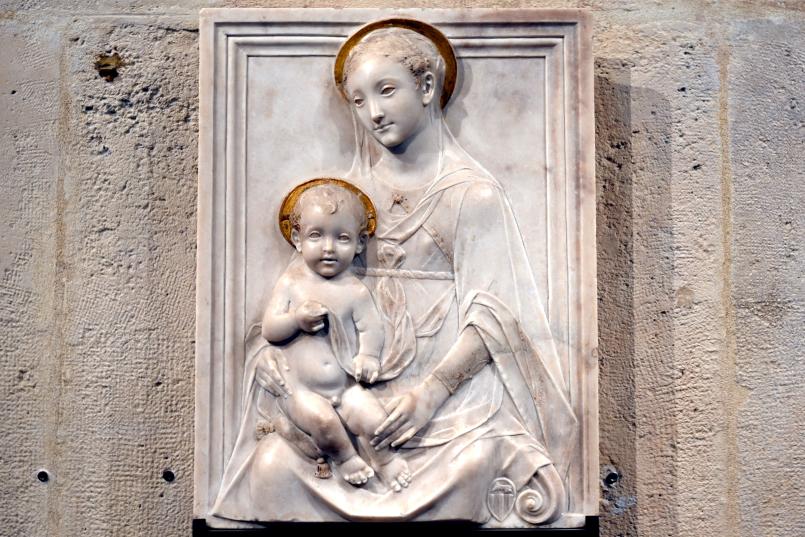 Mino da Fiesole (1454–1480), Maria mit Kind, Paris, Musée du Louvre, Saal 160, um 1470–1490