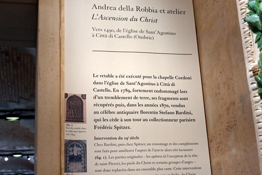 Andrea della Robbia (1465–1525), Christi Himmelfahrt, Città di Castello, Chiesa di Sant'Agostino, jetzt Paris, Musée du Louvre, Saal 163, um 1490, Bild 2/3