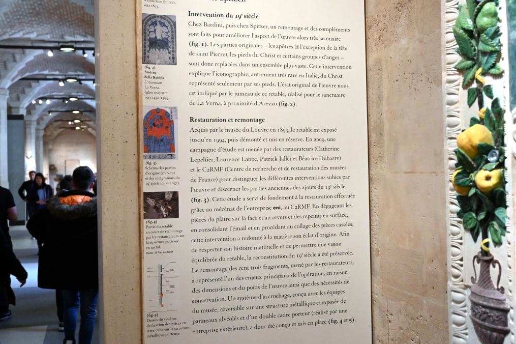 Andrea della Robbia (1465–1525), Christi Himmelfahrt, Città di Castello, Chiesa di Sant'Agostino, jetzt Paris, Musée du Louvre, Saal 163, um 1490, Bild 3/3
