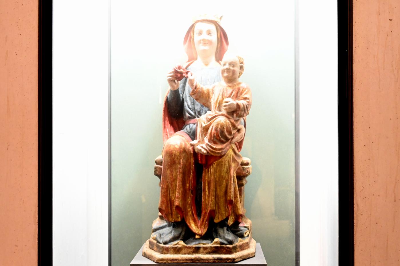 Thronende Maria mit Kind, Morata de Jalón, jetzt Paris, Musée du Louvre, Saal 164, Ende 13. Jhd., Bild 1/2